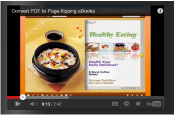 Embed YouTube Video into flipbook with using Professional Flash Flip Software
