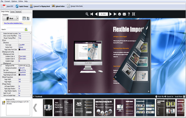 Flash Flip Book Creator for Mac interface