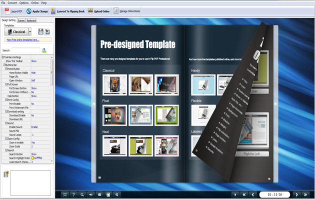 Flash Flip Book Creator interface