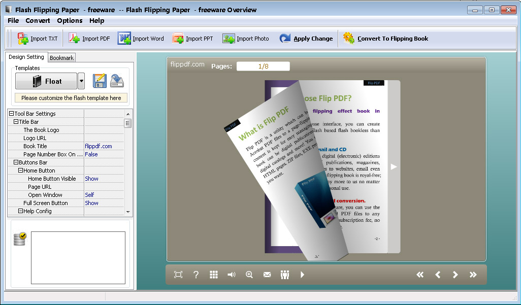 Flash Flipping Paper - freeware screenshot