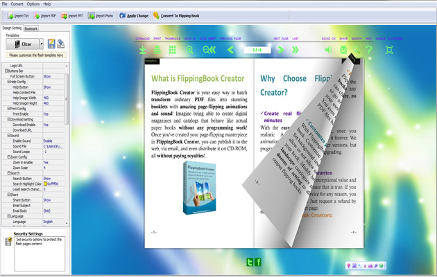 Windows 7 Flash Page Flip Maker for HTML5 1.0 full