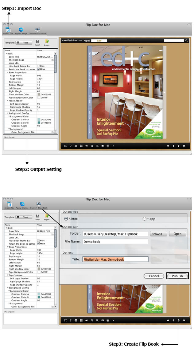 Flip PDF interface