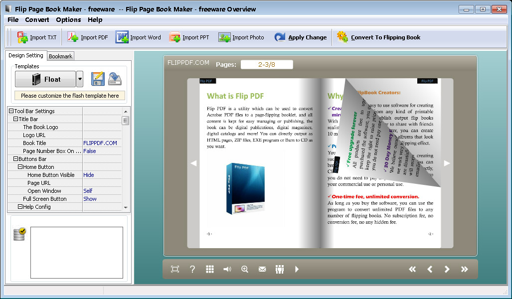 Flip Page Book Maker - Designed for 3D interactive online digital