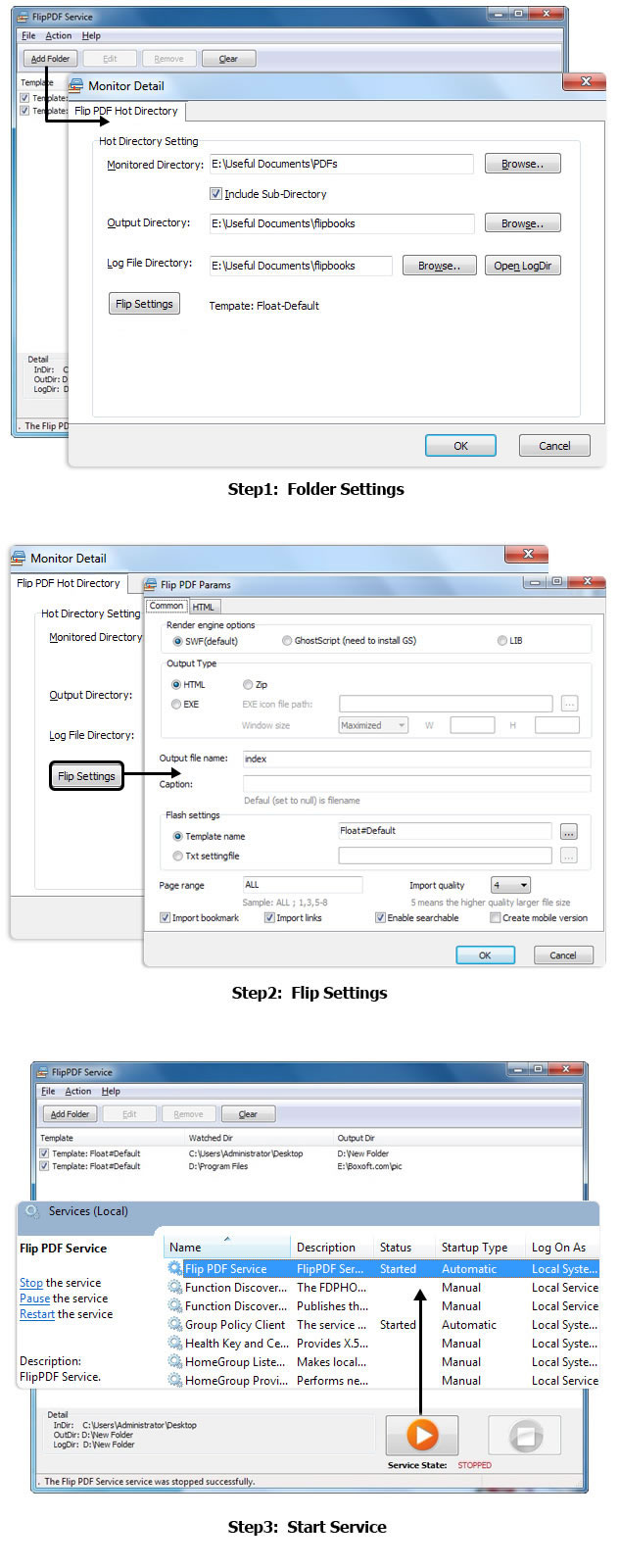 Flip PDF interface