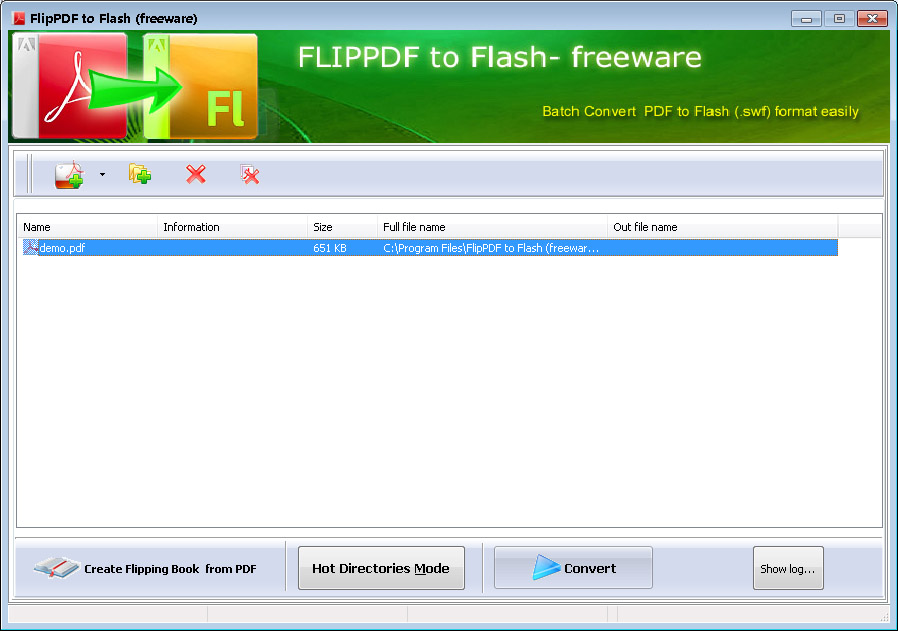 FlipPDF to Flash - Freeware 2.8 full