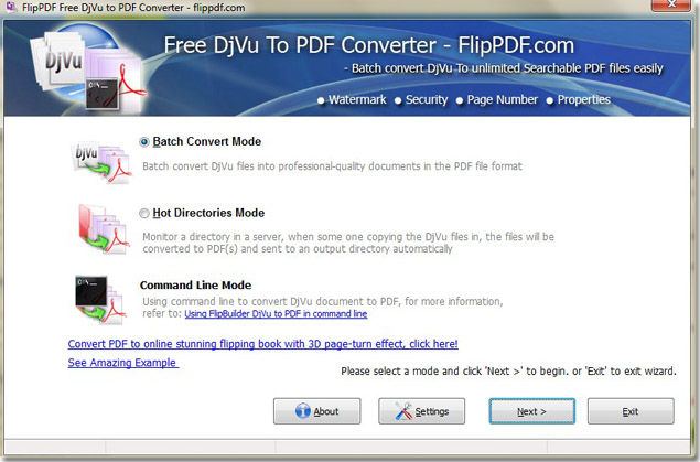 FlipPDF Free DJVU to PDF Converter screenshot FlipPDF Free DJVU to PDF Converter screenshot