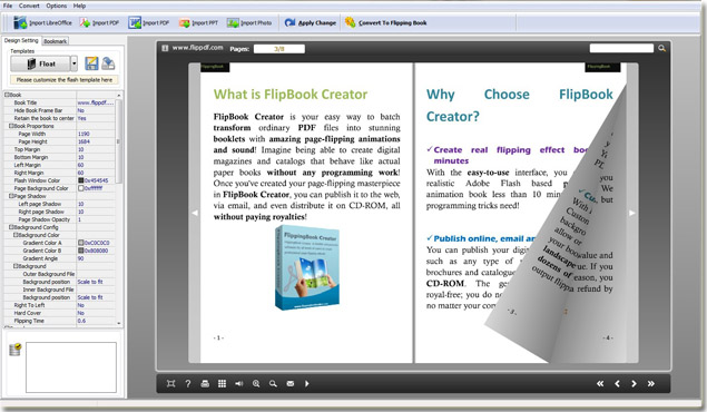 Windows 7 Free FlippingBook Maker for LibreOffice 1.0 full