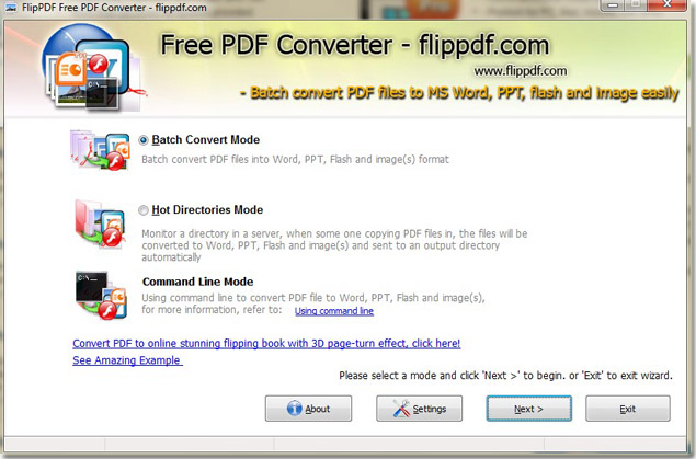 Windows 8 FlipPDF Free PDF Converter full