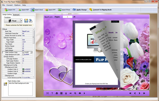 Windows 8 Free Flip Paper Maker full