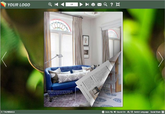 Page Flip Book Bamboo Style screenshot Page Flip Book Bamboo Style screenshot