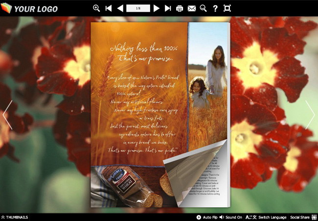 Windows 7 Page Flip Book Close Flower Style 1.0 full