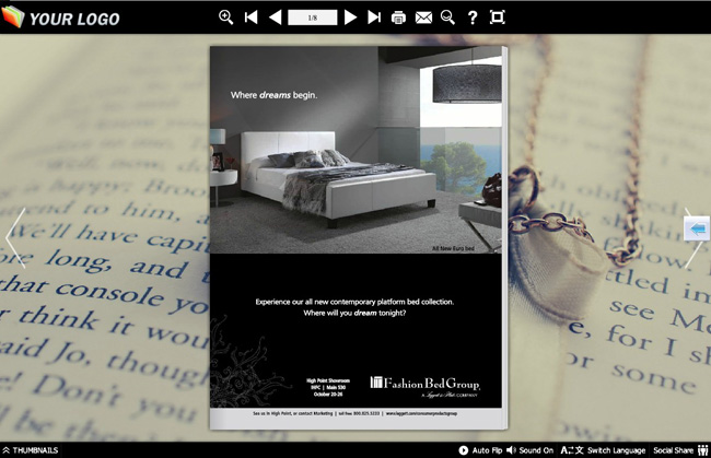 Page Flip Book Cups Style screenshot Page Flip Book Cups Style screenshot