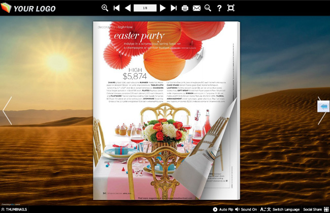 Page Flip Book Desert Style screenshot Page Flip Book Desert Style screenshot