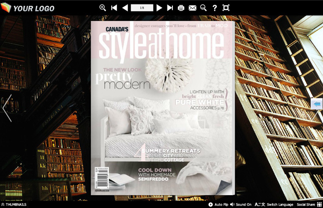 Page Flip Book Library Style 1.0 full