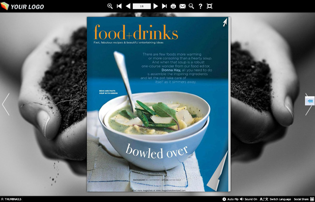 Page Flip Book Monochrome Style 1.0 full