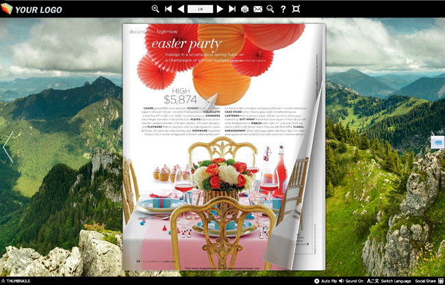 Page Flip Book Mountain Style screenshot Page Flip Book Mountain Style screenshot