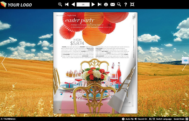 Page Flip Book Prairie Style screenshot Page Flip Book Prairie Style screenshot