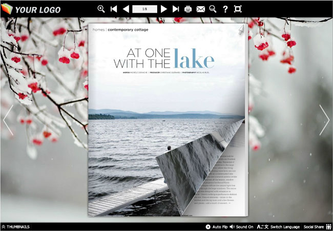 Page Flip Book Snow Capped Style 1.0 full