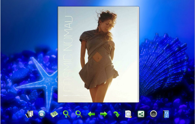 Flash flip book theme of Cold Blue Style screenshot