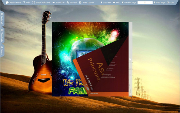 Windows 7 Flash Flip Book Theme of Guitar 1.0 full