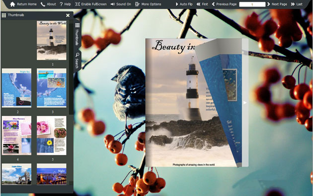 Windows 7 Page Flip Book Theme of illegibility 1.0 full