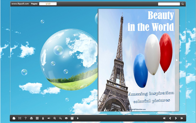 Windows 8 Page Flip Book Template - Sunny Day full