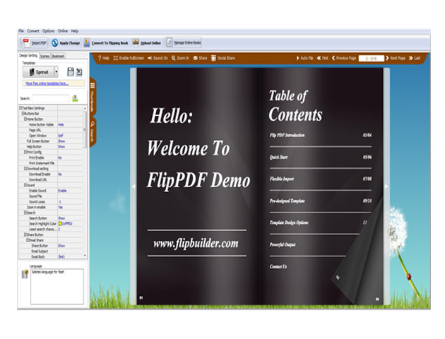 Flip PDF interface