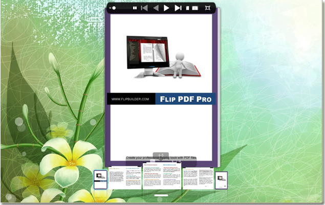 flip book with animated thumbnails