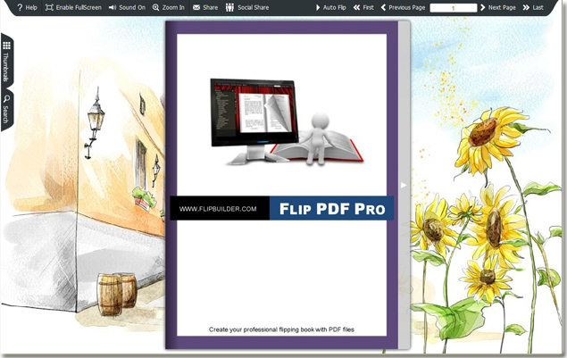 open flip book file to design