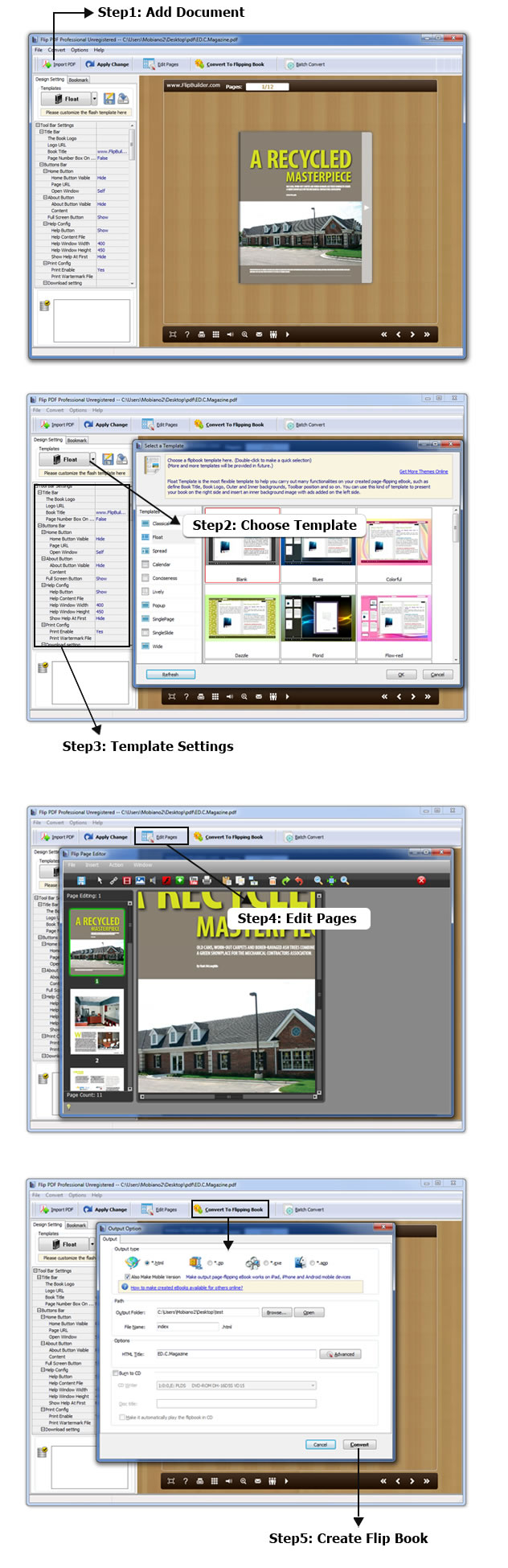 Flip PDF Pro interface