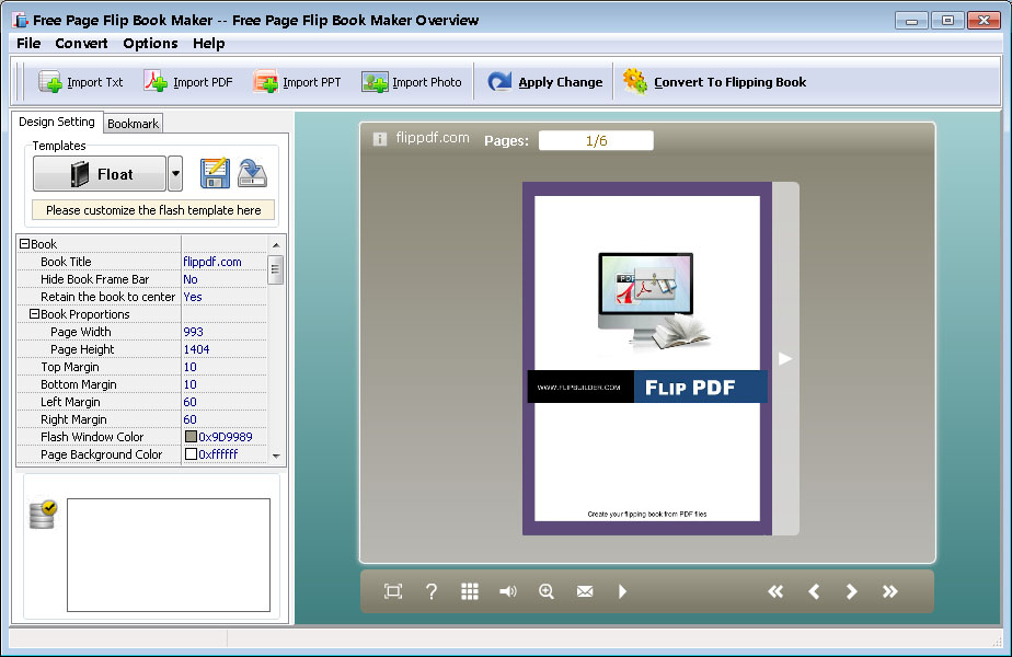 Flip PDF interface